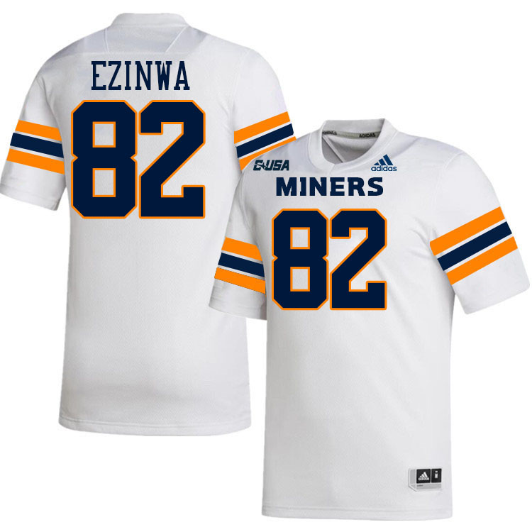 #82 Judah Ezinwa UTEP Jersey,UTEP Miners College Football Jersey,Uniforms-White